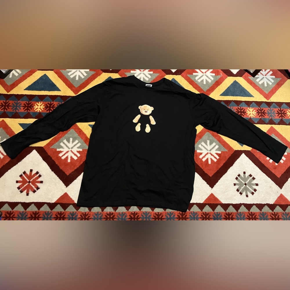 HeyBig Bear 100% Cotton Long Selves T Shirt - Sz 3XL Black